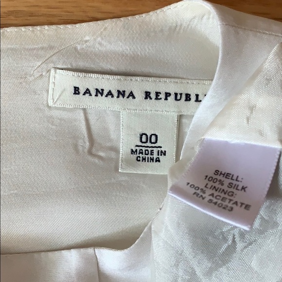 Banana Republic silk dress Floral B&W - Picture 4 of 8